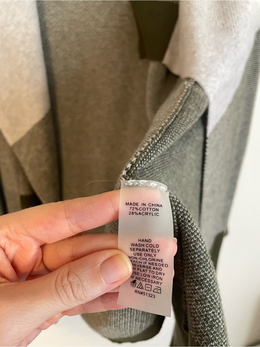 Cardigan green and cream size xl Chaus New York - Picture 3 of 4